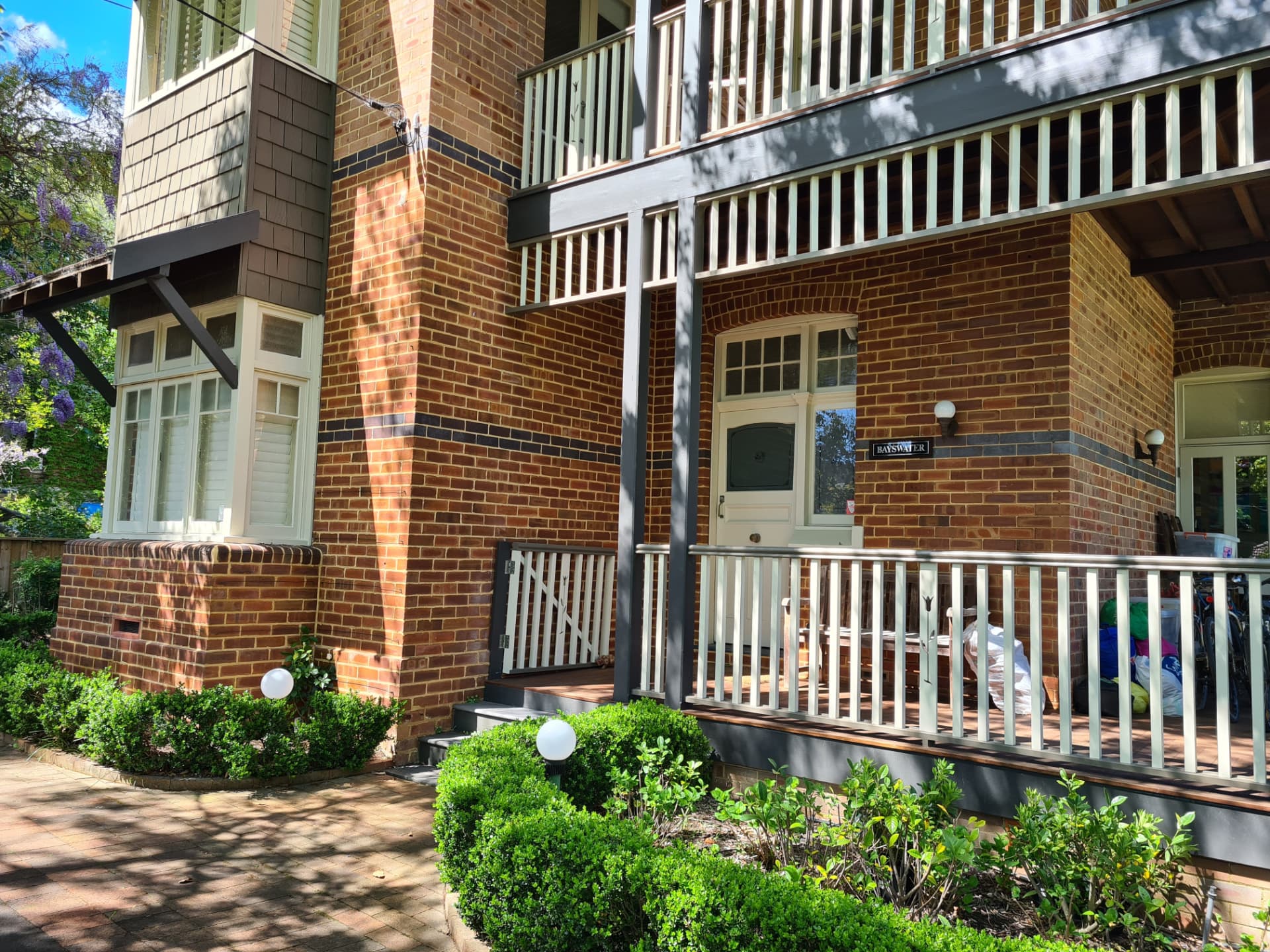 Restored brickwork to the upper level of an older Sydney home