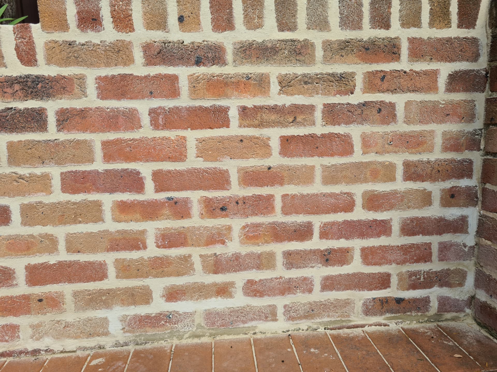 Completed brickwork following repair