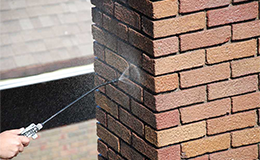 Water entering brickwork during masonry repair