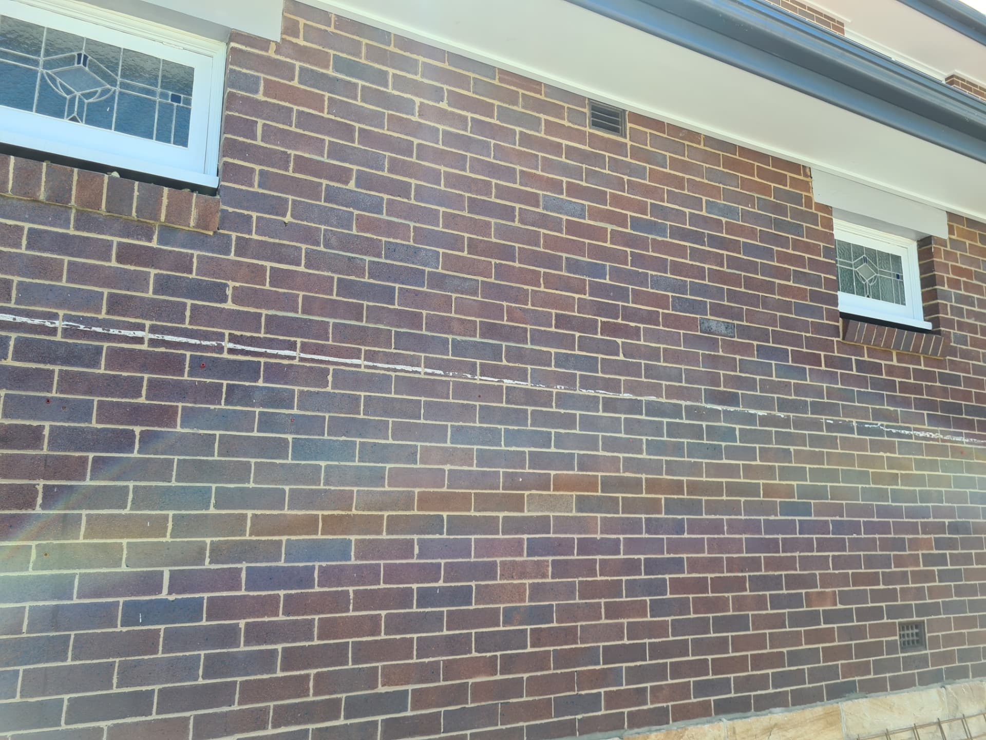 Completed brickwork following repair.