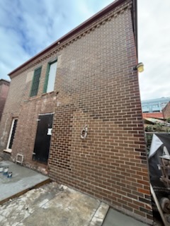 Broad brick elevation after repointing work